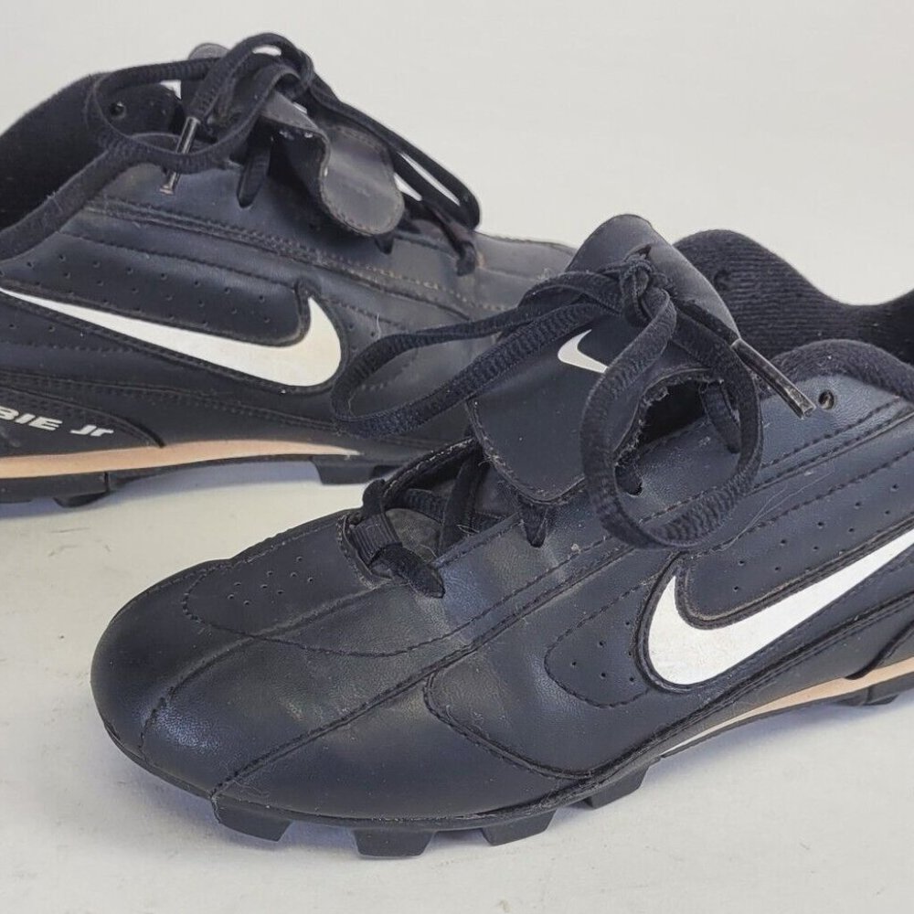 Baseball Cleats Youth Boys Size 2 Nike Ribbie Jr Shoes Black Preowned